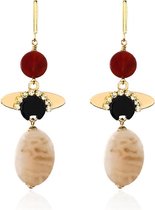 Zatthu Jewelry N19FW101 Statement oorhangers met edelsteen – 85 mm