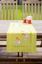 Loper kit Groen met witte kippen - Vervaco - PN-0143928