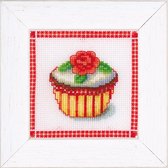 Miniatuur kit Cupcake met roosje - Vervaco - PN-0011477