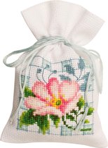 Kruidenzakje kit Roze bloemen II - Vervaco - PN-0146544