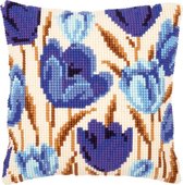 Kruissteekkussen kit Blauwe tulpen - Vervaco - PN-0021764