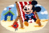 Knoopvormtapijt kit Disney Mickey in strandstoel - Vervaco - PN-0144837