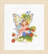 LanArte Maria van Scharrenburg Wild Strawberries girl borduren (pakket)