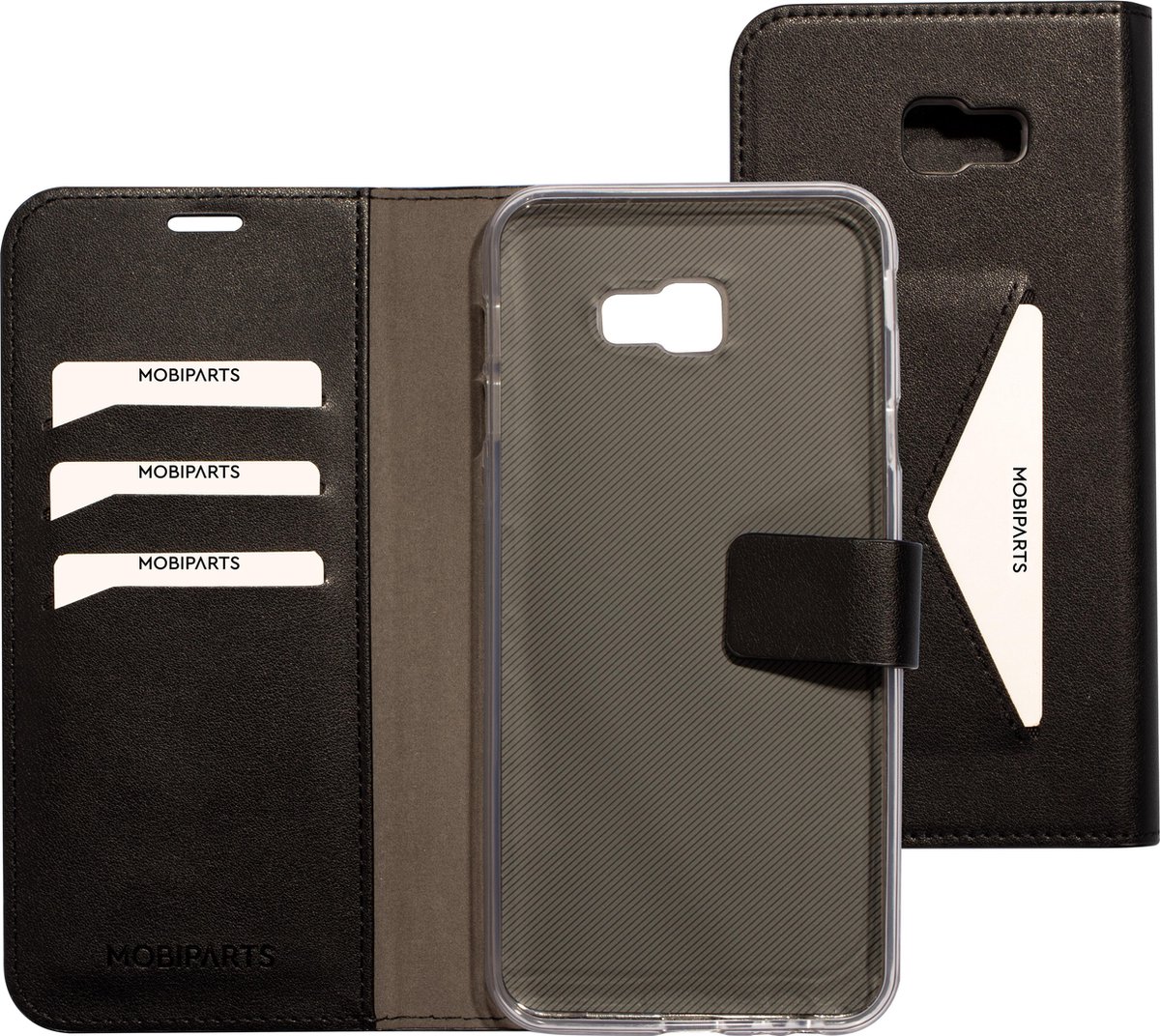 Mobiparts Classic Wallet Case Samsung Galaxy J4 Plus (2018) Zwart hoesje