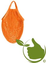 Sac shopping (orange) en coton biologique