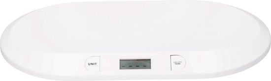 Grundig Babyweegschaal - Digitaal - 10 Gram Nauwkeurig - Max 20 Kilo - Tare-Functie - Wit