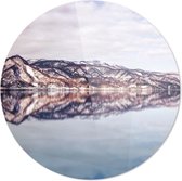 Weerspiegeling meer | Wanddecoratie | 90CM x 90CM | Schilderij | Foto op plexiglas | natuur | Landschappen