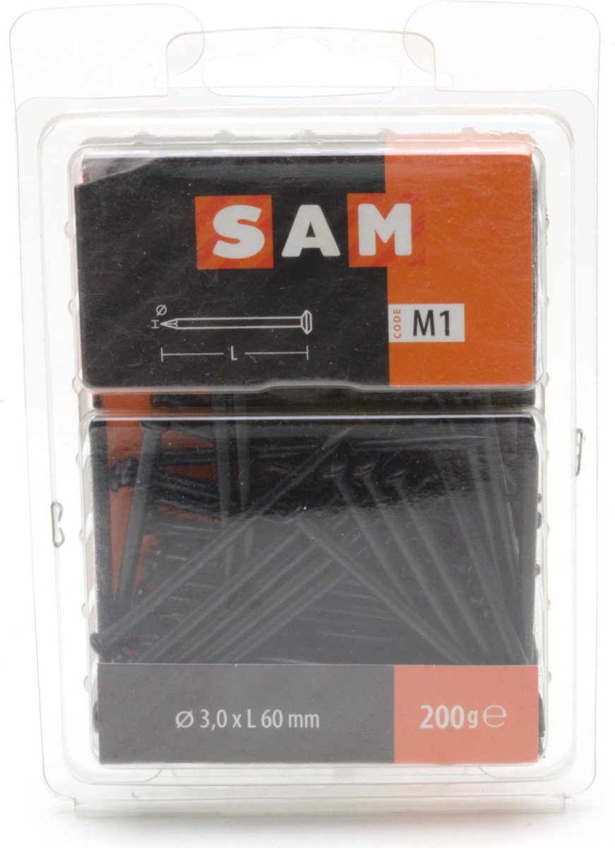 SAM Staalnagel bolverzonken kop 3x60mm ca. 200 gram 818028 M1