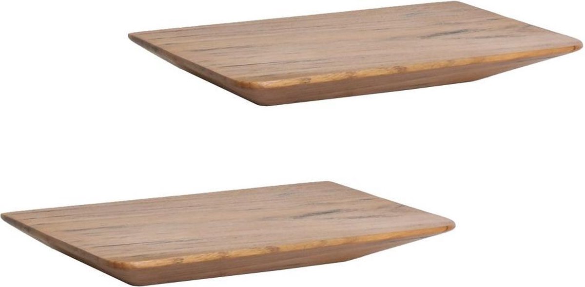 Raw Materials Craftsman Wandplanken - Witte cederhout - Set van 2 - 25 cm