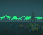Glow in the dark diverse dinosaurus stickers | muur en plafond stickers | 9 verschillende dinosaurussen |