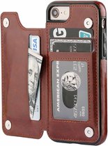 Wallet Case geschikt voor Apple iPhone 8 / 7 - bruin