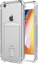 geschikt voor Apple iPhone 8 Shock case met pashouder