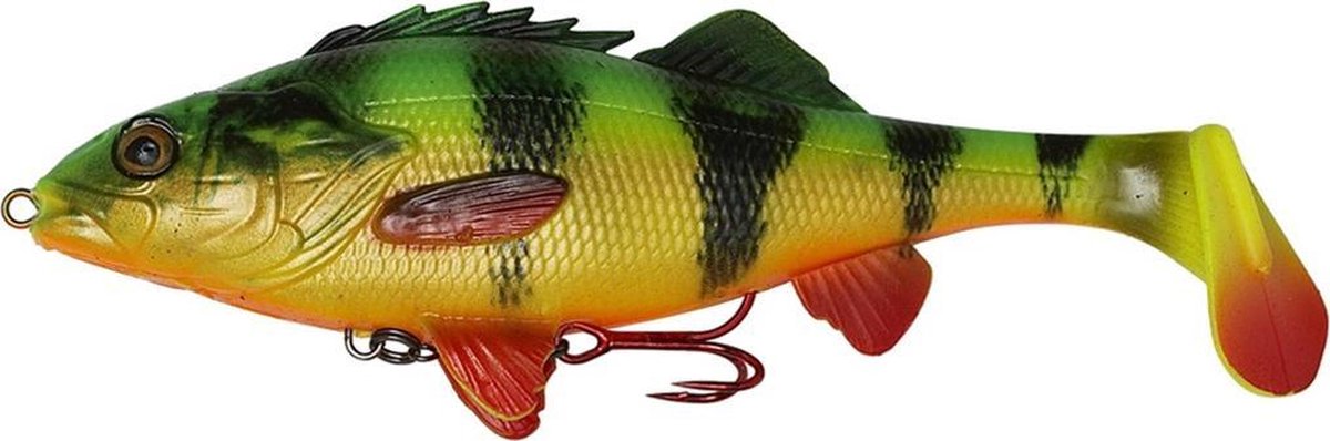 Savage Gear 4D Perch Shad - Firetiger - 17.5cm - 75g - Zwart