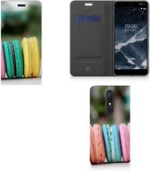 Nokia 5.1 (2018) Flip Style Cover Macarons