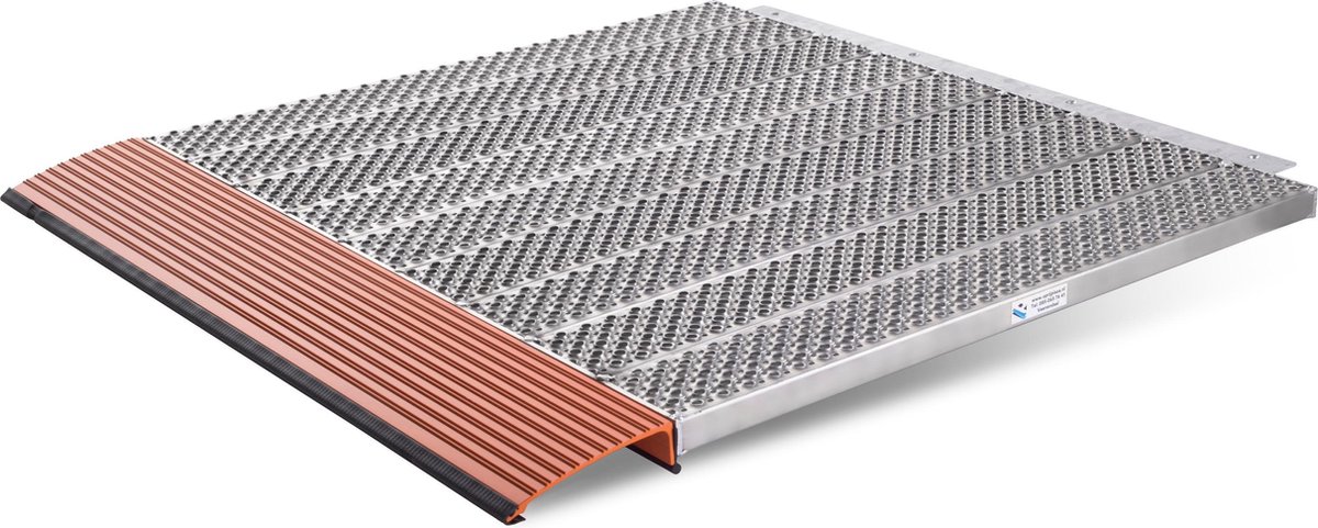 Goedkoopste Drempelhulp Onderdorpel 5 Tot 12 cm - Toepassingsgebied Buiten - Breedte 90 cm - Antislip - Oprijplaat - Drempelhelling - Oprijhelling
