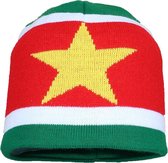 Suriname Vlag Gebreide Muts Beanie - Origineel Design