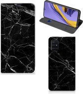 Telefoon Hoesje Geschikt voor Samsung Galaxy A51 Book Case Marmer Zwart