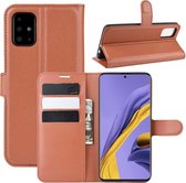 Book Case - Samsung Galaxy A51 Hoesje - Bruin