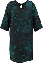 Only polyester jurkje 3/4 mouw blauw groen valt ruim - Maat  38