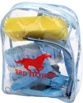 Red Horse Verzorgingsset Voor Paard In Rugzak Ijsblauw  8-delig