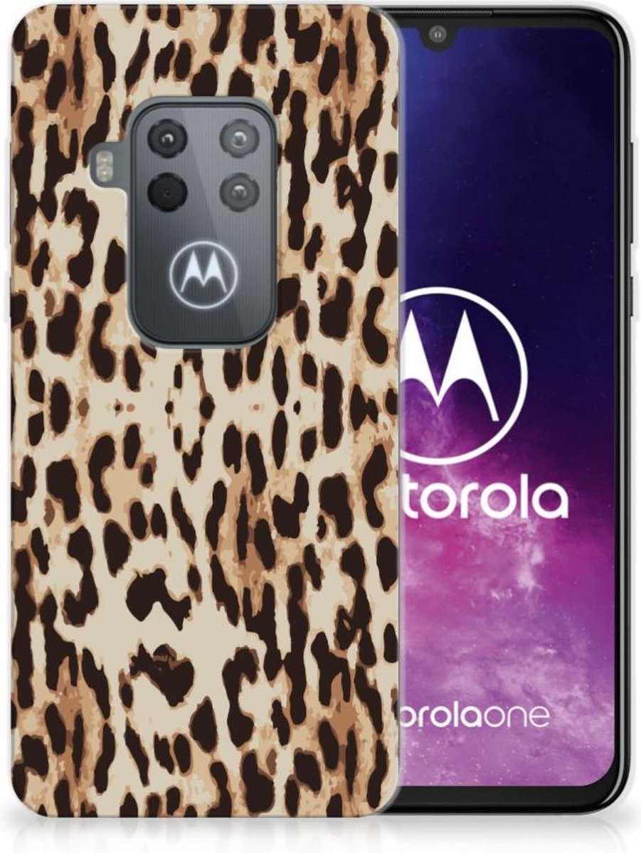 Motorola One Zoom TPU Hoesje Leopard