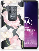 Motorola One Zoom TPU Siliconen Hoesje Lovely Flowers
