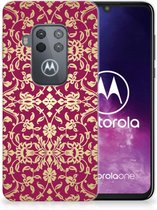 Motorola One Zoom Siliconen Hoesje Barok Pink