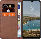 Casecentive Leren Wallet case - Portemonnee hoesje - Galaxy A50 bruin