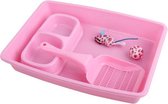 RelaxPets - Kitten Starterskit - Kitten Box - Kitten Begin Set - PetBox - Alles in één - Goede start - Kitten - Kattenbak - Schepje - Speeltje - Voer en Waterbak - Roze - 6.5x27x36