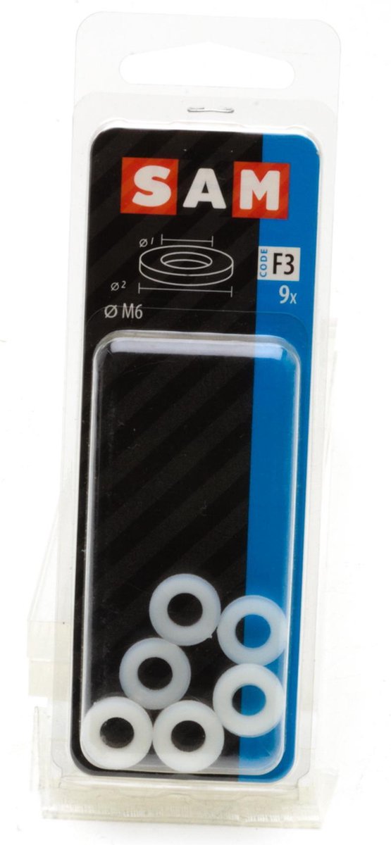9X SAM Sluiting Nylon M6 F3 816690