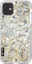 Casetastic Apple iPhone 11 Hoesje - Softcover Hoesje met Design - Mint Art Deco Marbling Print