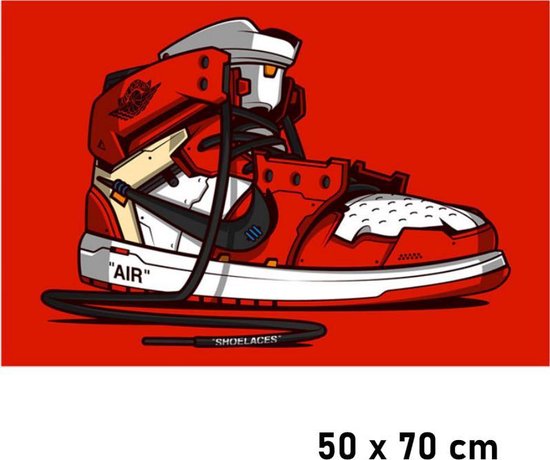 Peinture sur toile * Nike Air Max Sneaker Sport Chaussures pour femmes * - Art sur votre mur - Baskets pour femmes - Couleur - 50 x 70 cm
