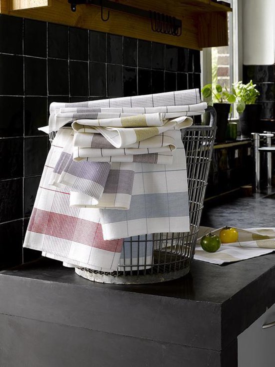 Torchon De Witte Lietaer - Torchon - 68x68 cm - Lot de 2 Ocre