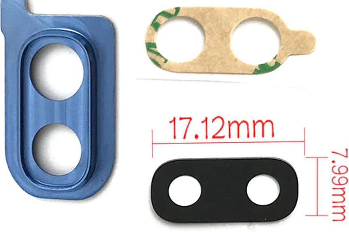 Achter camera cover met lens glas voor de Samsung Galaxy A40 – blauw
