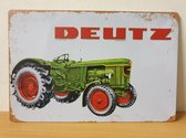 Deutz Tractor trekker old look Reclamebord van metaal METALEN-WANDBORD - MUURPLAAT - VINTAGE - RETRO - HORECA- BORD-WANDDECORATIE -TEKSTBORD - DECORATIEBORD - RECLAMEPLAAT - WANDPLAAT - NOSTALGIE -CAFE- BAR -MANCAVE- KROEG- MAN CAVE