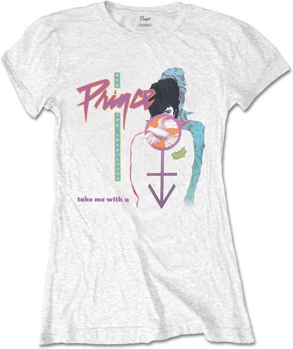 Prince - Take Me With U Dames T-shirt - M - Wit