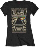 Pink Floyd Ladies Tshirt -M- Carnegie Hall Poster Noir