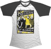 5 Seconds Of Summer Dames Tshirt -XL- Splatter Wit/Zwart