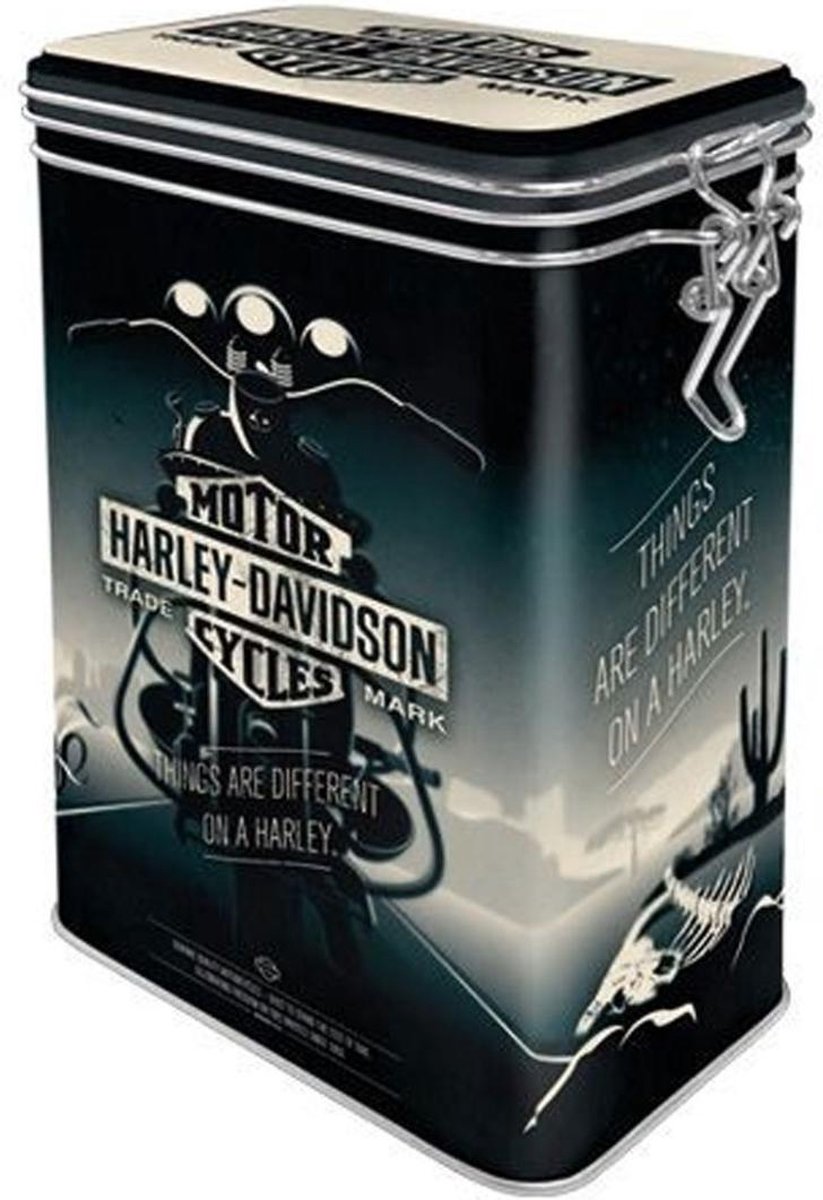 Harley-Davidson Things Are Different On A Harley Tinnen Blik Met Klipsluiting