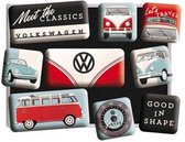 Volkswagen - VW Meet The Classics - Ensemble d'aimants avec 9 aimants