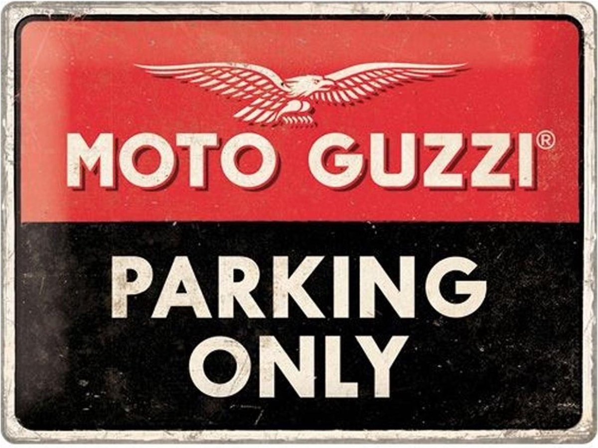 Panneau en métal Moto Guzzi Parking Only 30 x 40 cm | bol.com