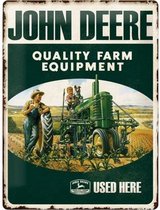 John Deere Quality Farm Equipment Used Here Metalen Bord 30 x 40 cm