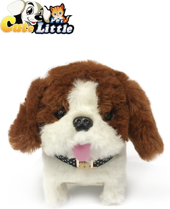 Vooruitzicht Stam Bereiken Schattig speelgoed hondje blaft en loopt - Cute Little Puppy - 18cm  (inclusief batterijen) | bol.com