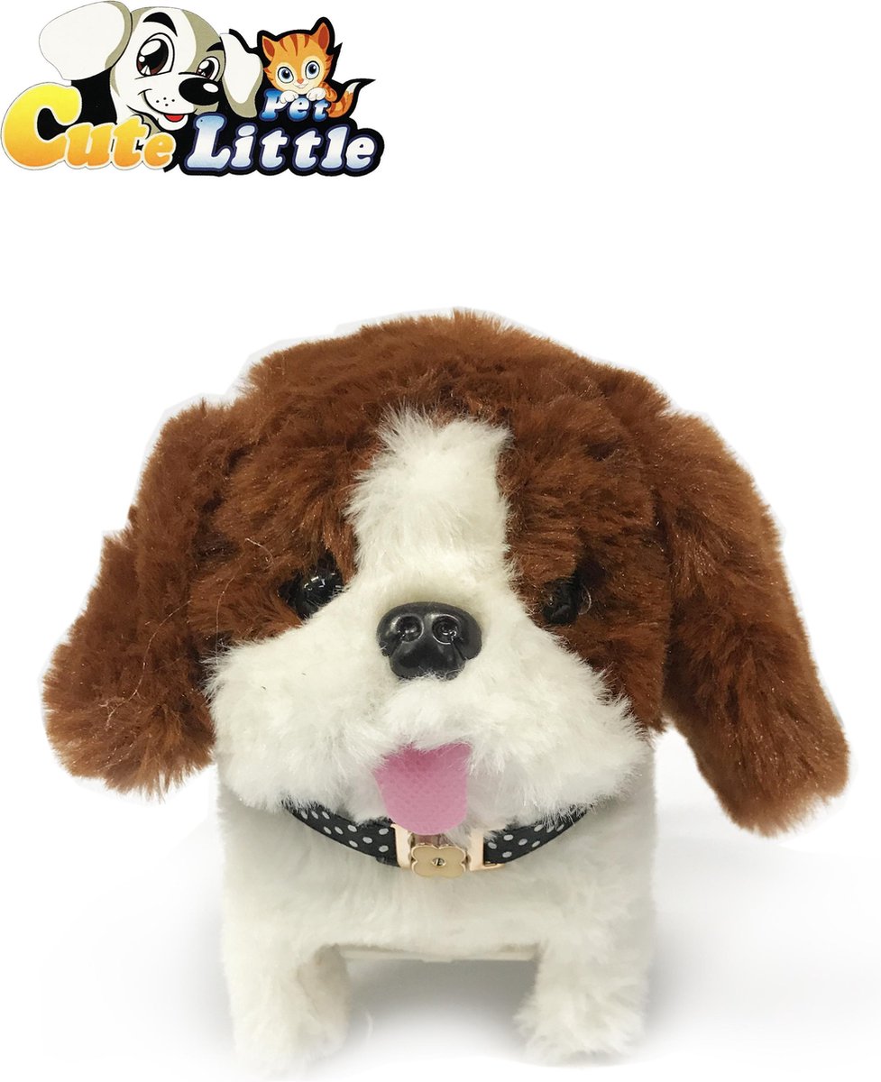 jeans koel galblaas Schattig speelgoed hondje blaft en loopt - Cute Little Puppy - 18cm  (inclusief batterijen) | bol.com