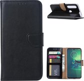 Coque Motorola Moto G8 Plus Zwart avec Porte-Cartes