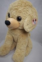 Hond pluche knuffel 60 cm bruin
