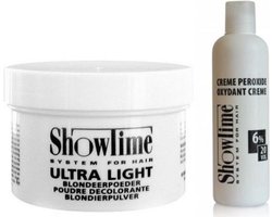(Combo)Showtime Ultralight Blondeerpoeder (100gram) + Showtime Oxidant Creme Peroxide 6% - (250ml)