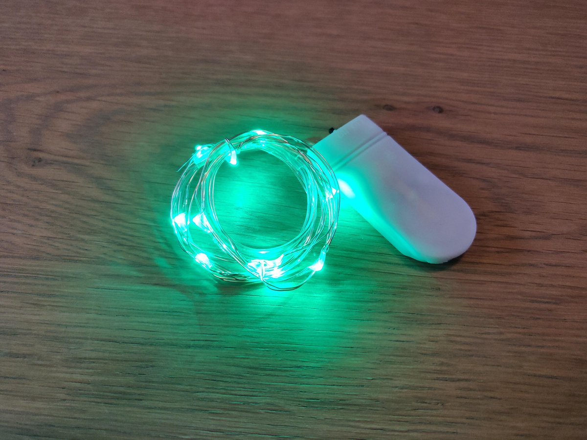 SquareRainbow Gekleurde Nano LED Haarlampjes (2 meter) - Groen Hairlights -  Lampjes... 