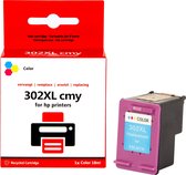 Pixeljet HP 302 XL Inkt Cartridge - Zwart, Geel, Cyaan en Magenta