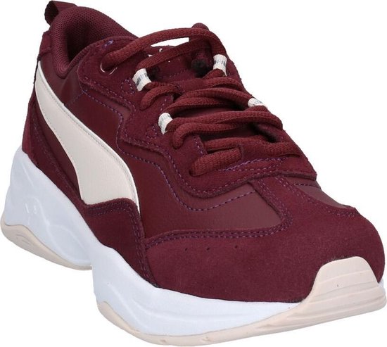 PUMA Cilia SD Sneakers Dames Vineyard Wine Pastel Parchment Puma Silver Puma White . bol